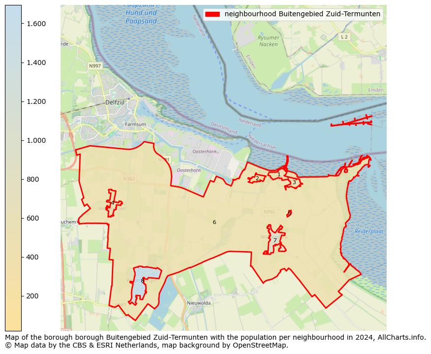 Image of the neighbourhood Buitengebied Zuid-Termunten at the map. This image is used as introduction to this page. This page shows a lot of information about the population in the neighbourhood Buitengebied Zuid-Termunten (such as the distribution by age groups of the residents, the composition of households, whether inhabitants are natives or Dutch with an immigration background, data about the houses (numbers, types, price development, use, type of property, ...) and more (car ownership, energy consumption, ...) based on open data from the Dutch Central Bureau of Statistics and various other sources!