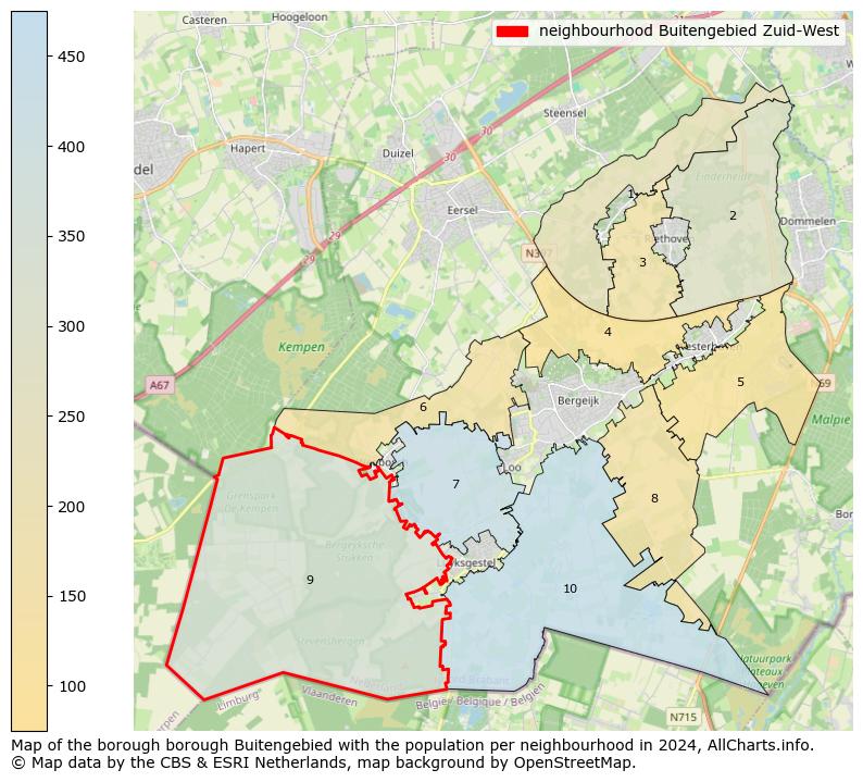 Image of the neighbourhood Buitengebied Zuid-West at the map. This image is used as introduction to this page. This page shows a lot of information about the population in the neighbourhood Buitengebied Zuid-West (such as the distribution by age groups of the residents, the composition of households, whether inhabitants are natives or Dutch with an immigration background, data about the houses (numbers, types, price development, use, type of property, ...) and more (car ownership, energy consumption, ...) based on open data from the Dutch Central Bureau of Statistics and various other sources!