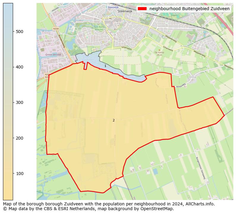 Image of the neighbourhood Buitengebied Zuidveen at the map. This image is used as introduction to this page. This page shows a lot of information about the population in the neighbourhood Buitengebied Zuidveen (such as the distribution by age groups of the residents, the composition of households, whether inhabitants are natives or Dutch with an immigration background, data about the houses (numbers, types, price development, use, type of property, ...) and more (car ownership, energy consumption, ...) based on open data from the Dutch Central Bureau of Statistics and various other sources!