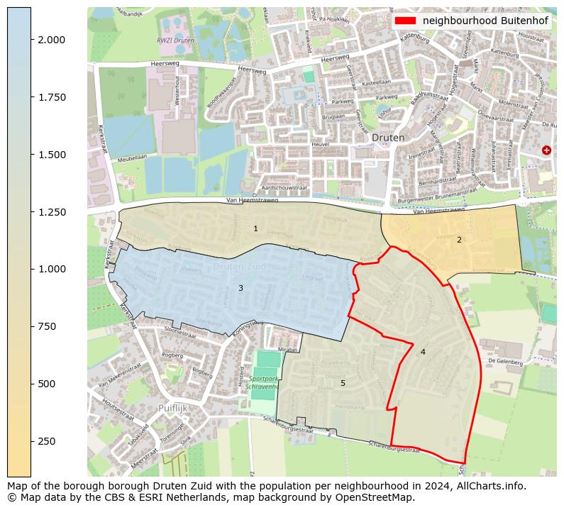 Image of the neighbourhood Buitenhof at the map. This image is used as introduction to this page. This page shows a lot of information about the population in the neighbourhood Buitenhof (such as the distribution by age groups of the residents, the composition of households, whether inhabitants are natives or Dutch with an immigration background, data about the houses (numbers, types, price development, use, type of property, ...) and more (car ownership, energy consumption, ...) based on open data from the Dutch Central Bureau of Statistics and various other sources!