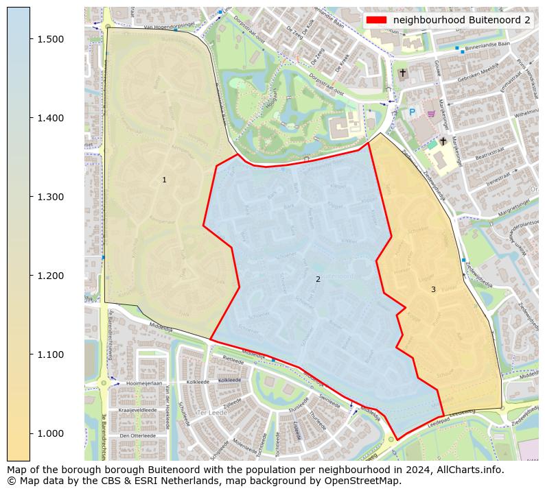 Image of the neighbourhood Buitenoord 2 at the map. This image is used as introduction to this page. This page shows a lot of information about the population in the neighbourhood Buitenoord 2 (such as the distribution by age groups of the residents, the composition of households, whether inhabitants are natives or Dutch with an immigration background, data about the houses (numbers, types, price development, use, type of property, ...) and more (car ownership, energy consumption, ...) based on open data from the Dutch Central Bureau of Statistics and various other sources!