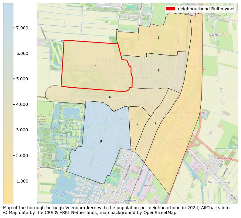 Image of the neighbourhood Buitenwoel at the map. This image is used as introduction to this page. This page shows a lot of information about the population in the neighbourhood Buitenwoel (such as the distribution by age groups of the residents, the composition of households, whether inhabitants are natives or Dutch with an immigration background, data about the houses (numbers, types, price development, use, type of property, ...) and more (car ownership, energy consumption, ...) based on open data from the Dutch Central Bureau of Statistics and various other sources!