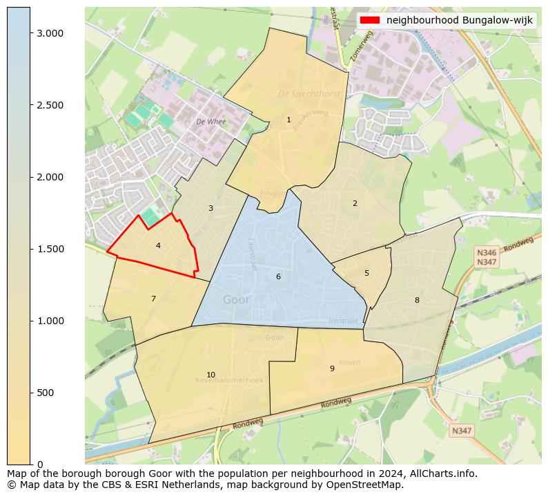 Image of the neighbourhood Bungalow-wijk at the map. This image is used as introduction to this page. This page shows a lot of information about the population in the neighbourhood Bungalow-wijk (such as the distribution by age groups of the residents, the composition of households, whether inhabitants are natives or Dutch with an immigration background, data about the houses (numbers, types, price development, use, type of property, ...) and more (car ownership, energy consumption, ...) based on open data from the Dutch Central Bureau of Statistics and various other sources!