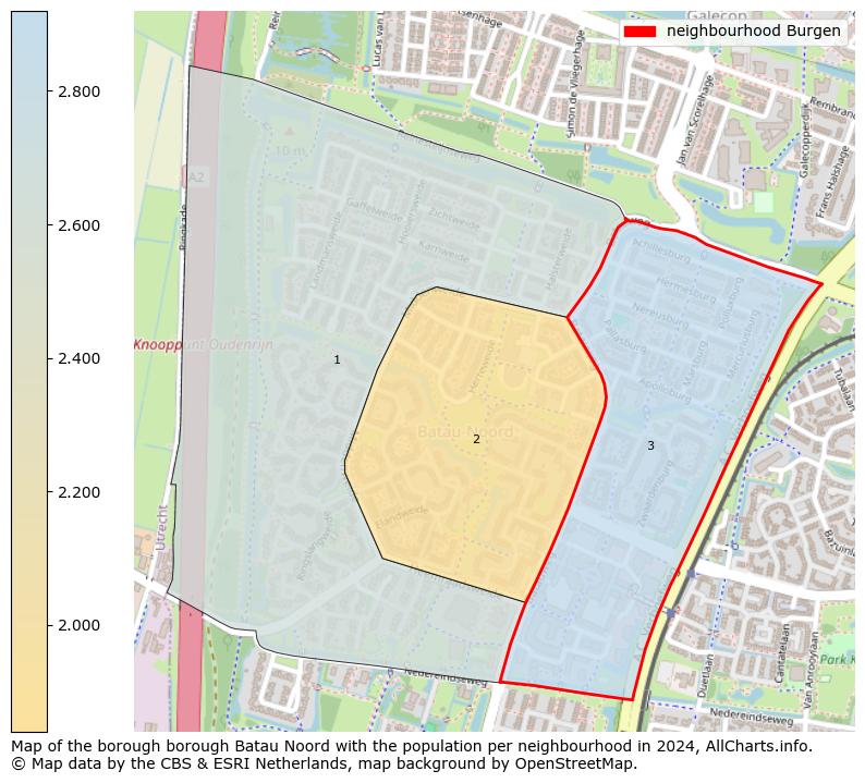 Image of the neighbourhood Burgen at the map. This image is used as introduction to this page. This page shows a lot of information about the population in the neighbourhood Burgen (such as the distribution by age groups of the residents, the composition of households, whether inhabitants are natives or Dutch with an immigration background, data about the houses (numbers, types, price development, use, type of property, ...) and more (car ownership, energy consumption, ...) based on open data from the Dutch Central Bureau of Statistics and various other sources!