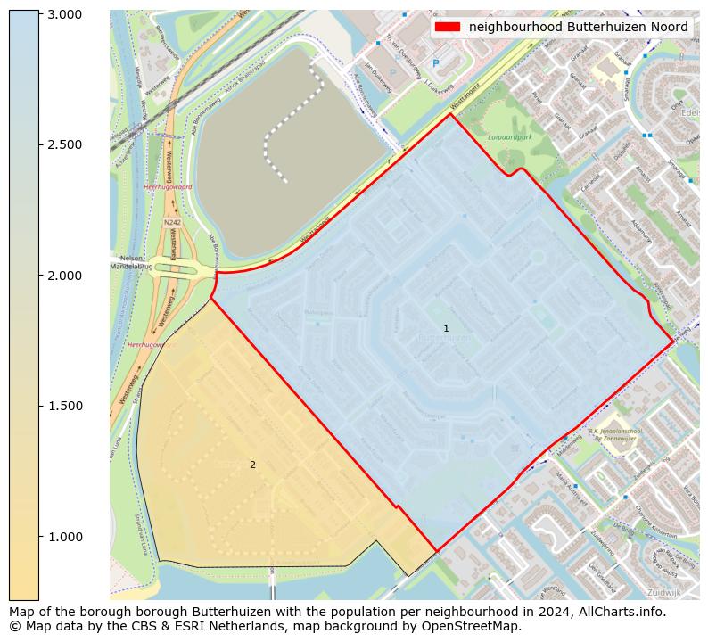 Image of the neighbourhood Butterhuizen Noord at the map. This image is used as introduction to this page. This page shows a lot of information about the population in the neighbourhood Butterhuizen Noord (such as the distribution by age groups of the residents, the composition of households, whether inhabitants are natives or Dutch with an immigration background, data about the houses (numbers, types, price development, use, type of property, ...) and more (car ownership, energy consumption, ...) based on open data from the Dutch Central Bureau of Statistics and various other sources!