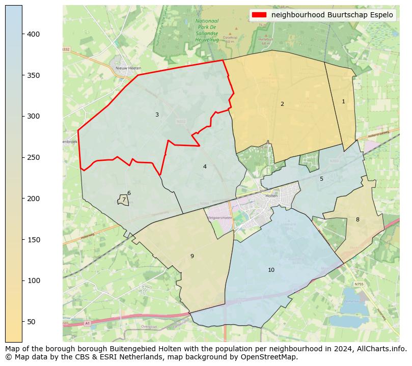 Image of the neighbourhood Buurtschap Espelo at the map. This image is used as introduction to this page. This page shows a lot of information about the population in the neighbourhood Buurtschap Espelo (such as the distribution by age groups of the residents, the composition of households, whether inhabitants are natives or Dutch with an immigration background, data about the houses (numbers, types, price development, use, type of property, ...) and more (car ownership, energy consumption, ...) based on open data from the Dutch Central Bureau of Statistics and various other sources!