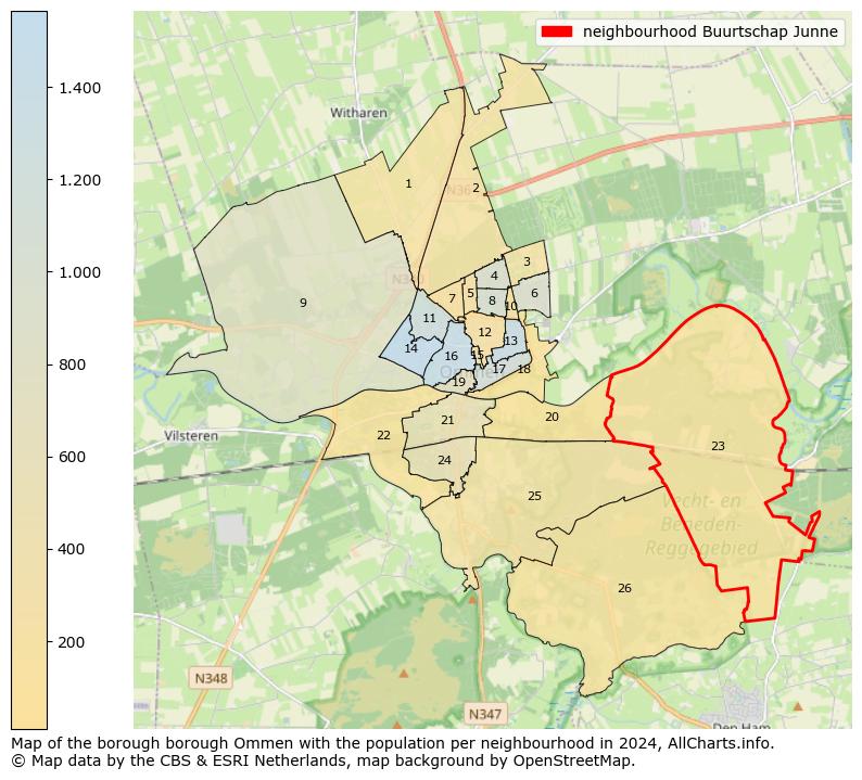 Image of the neighbourhood Buurtschap Junne at the map. This image is used as introduction to this page. This page shows a lot of information about the population in the neighbourhood Buurtschap Junne (such as the distribution by age groups of the residents, the composition of households, whether inhabitants are natives or Dutch with an immigration background, data about the houses (numbers, types, price development, use, type of property, ...) and more (car ownership, energy consumption, ...) based on open data from the Dutch Central Bureau of Statistics and various other sources!