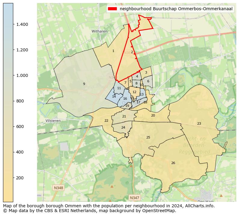 Image of the neighbourhood Buurtschap Ommerbos-Ommerkanaal at the map. This image is used as introduction to this page. This page shows a lot of information about the population in the neighbourhood Buurtschap Ommerbos-Ommerkanaal (such as the distribution by age groups of the residents, the composition of households, whether inhabitants are natives or Dutch with an immigration background, data about the houses (numbers, types, price development, use, type of property, ...) and more (car ownership, energy consumption, ...) based on open data from the Dutch Central Bureau of Statistics and various other sources!