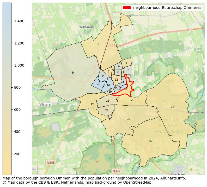 Image of the neighbourhood Buurtschap Ommeres at the map. This image is used as introduction to this page. This page shows a lot of information about the population in the neighbourhood Buurtschap Ommeres (such as the distribution by age groups of the residents, the composition of households, whether inhabitants are natives or Dutch with an immigration background, data about the houses (numbers, types, price development, use, type of property, ...) and more (car ownership, energy consumption, ...) based on open data from the Dutch Central Bureau of Statistics and various other sources!