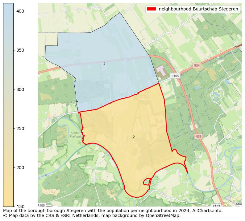 Image of the neighbourhood Buurtschap Stegeren at the map. This image is used as introduction to this page. This page shows a lot of information about the population in the neighbourhood Buurtschap Stegeren (such as the distribution by age groups of the residents, the composition of households, whether inhabitants are natives or Dutch with an immigration background, data about the houses (numbers, types, price development, use, type of property, ...) and more (car ownership, energy consumption, ...) based on open data from the Dutch Central Bureau of Statistics and various other sources!