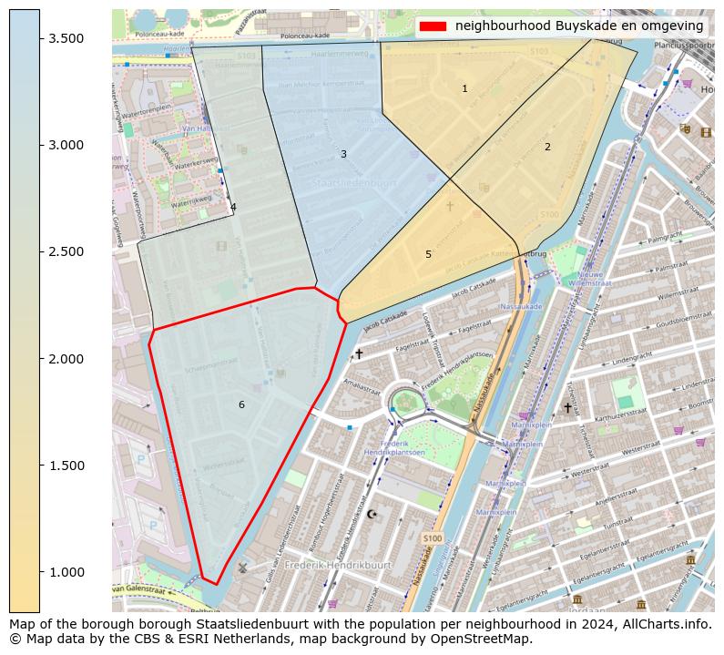 Image of the neighbourhood Buyskade en omgeving at the map. This image is used as introduction to this page. This page shows a lot of information about the population in the neighbourhood Buyskade en omgeving (such as the distribution by age groups of the residents, the composition of households, whether inhabitants are natives or Dutch with an immigration background, data about the houses (numbers, types, price development, use, type of property, ...) and more (car ownership, energy consumption, ...) based on open data from the Dutch Central Bureau of Statistics and various other sources!