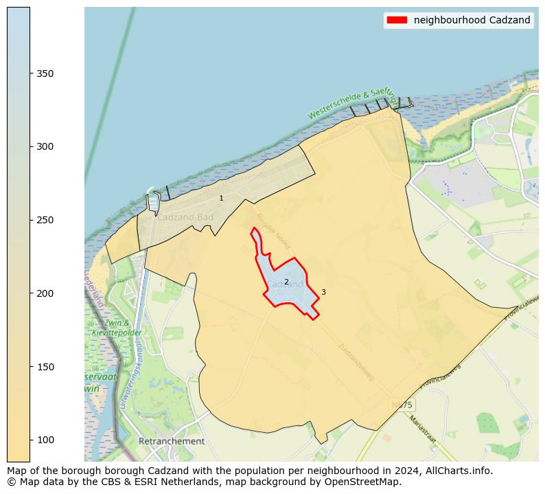 Image of the neighbourhood Cadzand at the map. This image is used as introduction to this page. This page shows a lot of information about the population in the neighbourhood Cadzand (such as the distribution by age groups of the residents, the composition of households, whether inhabitants are natives or Dutch with an immigration background, data about the houses (numbers, types, price development, use, type of property, ...) and more (car ownership, energy consumption, ...) based on open data from the Dutch Central Bureau of Statistics and various other sources!