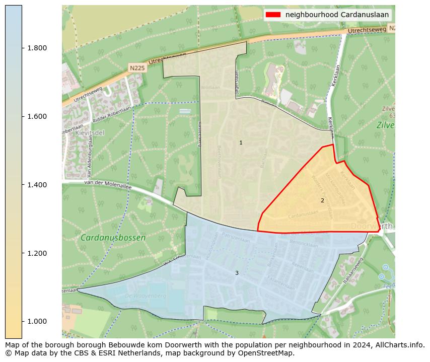 Image of the neighbourhood Cardanuslaan at the map. This image is used as introduction to this page. This page shows a lot of information about the population in the neighbourhood Cardanuslaan (such as the distribution by age groups of the residents, the composition of households, whether inhabitants are natives or Dutch with an immigration background, data about the houses (numbers, types, price development, use, type of property, ...) and more (car ownership, energy consumption, ...) based on open data from the Dutch Central Bureau of Statistics and various other sources!