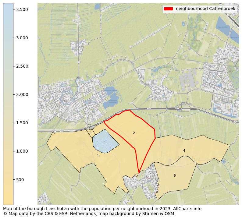 Map of the borough Linschoten with the population per neighbourhood in 2022. This page shows a lot of information about residents (such as the distribution by age groups, family composition, gender, native or Dutch with an immigration background, ...), homes (numbers, types, price development, use, type of property, ...) and more (car ownership, energy consumption, ...) based on open data from the Dutch Central Bureau of Statistics and various other sources!