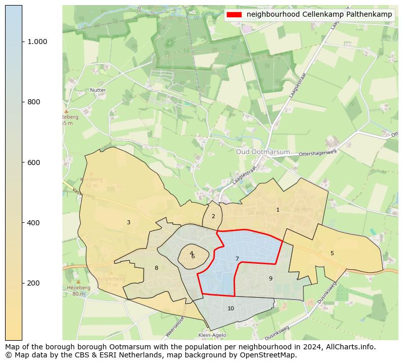 Image of the neighbourhood Cellenkamp Palthenkamp at the map. This image is used as introduction to this page. This page shows a lot of information about the population in the neighbourhood Cellenkamp Palthenkamp (such as the distribution by age groups of the residents, the composition of households, whether inhabitants are natives or Dutch with an immigration background, data about the houses (numbers, types, price development, use, type of property, ...) and more (car ownership, energy consumption, ...) based on open data from the Dutch Central Bureau of Statistics and various other sources!