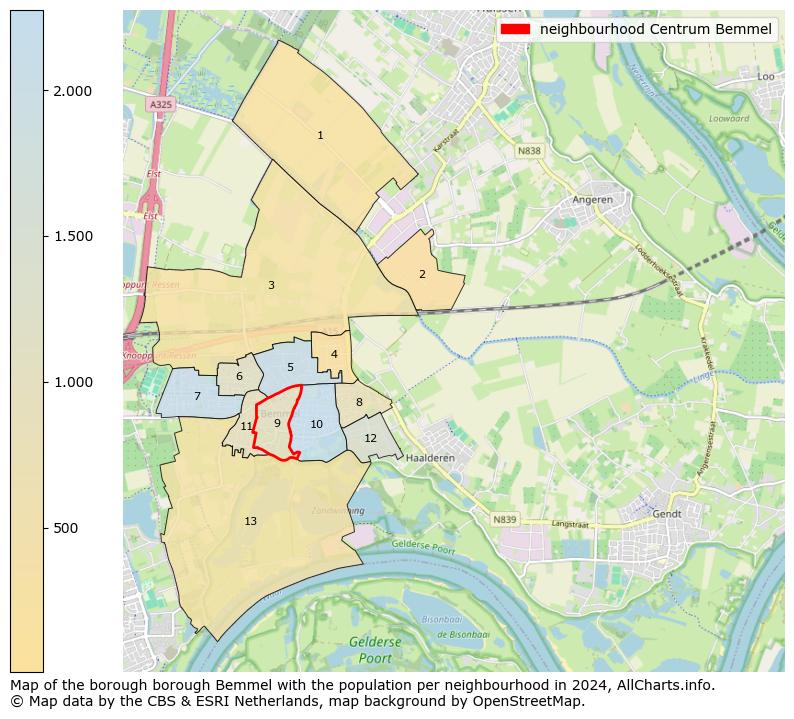 Image of the neighbourhood Centrum Bemmel at the map. This image is used as introduction to this page. This page shows a lot of information about the population in the neighbourhood Centrum Bemmel (such as the distribution by age groups of the residents, the composition of households, whether inhabitants are natives or Dutch with an immigration background, data about the houses (numbers, types, price development, use, type of property, ...) and more (car ownership, energy consumption, ...) based on open data from the Dutch Central Bureau of Statistics and various other sources!