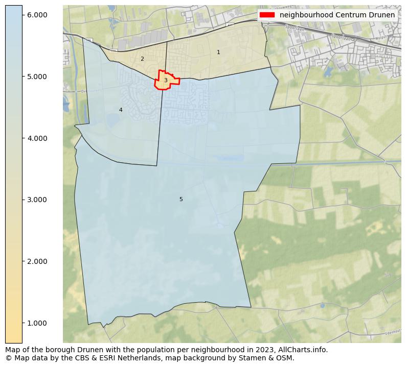 Map of the borough Drunen with the population per neighbourhood in 2023. This page shows a lot of information about residents (such as the distribution by age groups, family composition, gender, native or Dutch with an immigration background, ...), homes (numbers, types, price development, use, type of property, ...) and more (car ownership, energy consumption, ...) based on open data from the Dutch Central Bureau of Statistics and various other sources!