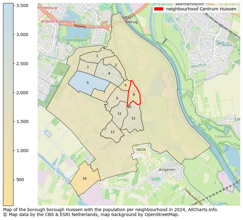 Image of the neighbourhood Centrum Huissen at the map. This image is used as introduction to this page. This page shows a lot of information about the population in the neighbourhood Centrum Huissen (such as the distribution by age groups of the residents, the composition of households, whether inhabitants are natives or Dutch with an immigration background, data about the houses (numbers, types, price development, use, type of property, ...) and more (car ownership, energy consumption, ...) based on open data from the Dutch Central Bureau of Statistics and various other sources!