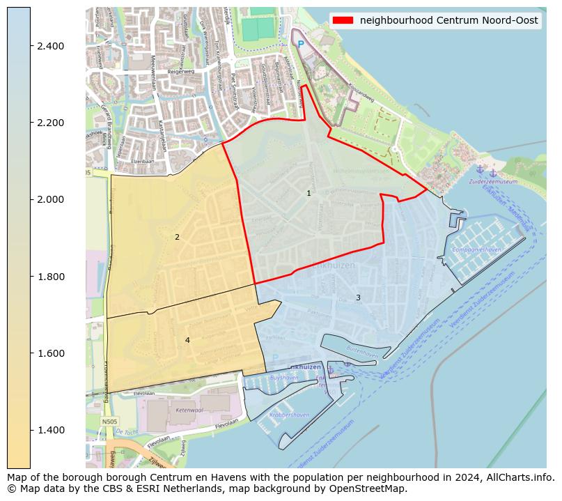 Image of the neighbourhood Centrum Noord-Oost at the map. This image is used as introduction to this page. This page shows a lot of information about the population in the neighbourhood Centrum Noord-Oost (such as the distribution by age groups of the residents, the composition of households, whether inhabitants are natives or Dutch with an immigration background, data about the houses (numbers, types, price development, use, type of property, ...) and more (car ownership, energy consumption, ...) based on open data from the Dutch Central Bureau of Statistics and various other sources!