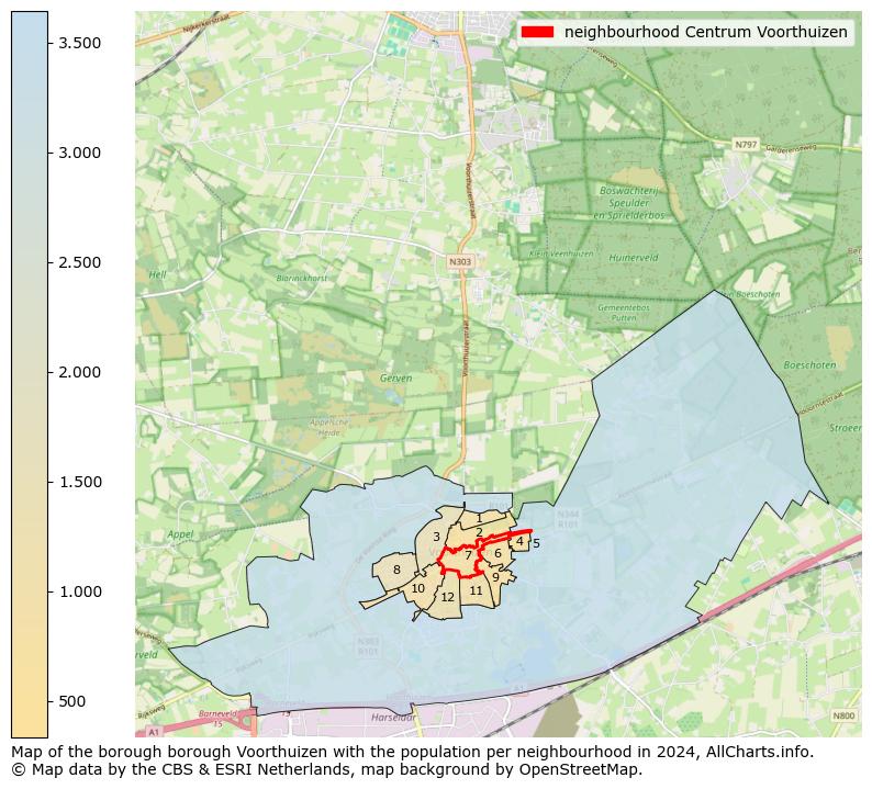 Image of the neighbourhood Centrum Voorthuizen at the map. This image is used as introduction to this page. This page shows a lot of information about the population in the neighbourhood Centrum Voorthuizen (such as the distribution by age groups of the residents, the composition of households, whether inhabitants are natives or Dutch with an immigration background, data about the houses (numbers, types, price development, use, type of property, ...) and more (car ownership, energy consumption, ...) based on open data from the Dutch Central Bureau of Statistics and various other sources!