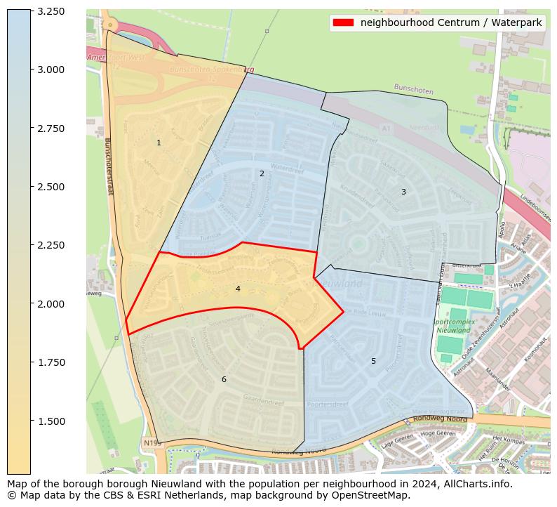 Image of the neighbourhood Centrum / Waterpark at the map. This image is used as introduction to this page. This page shows a lot of information about the population in the neighbourhood Centrum / Waterpark (such as the distribution by age groups of the residents, the composition of households, whether inhabitants are natives or Dutch with an immigration background, data about the houses (numbers, types, price development, use, type of property, ...) and more (car ownership, energy consumption, ...) based on open data from the Dutch Central Bureau of Statistics and various other sources!