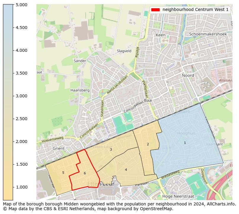 Image of the neighbourhood Centrum West 1 at the map. This image is used as introduction to this page. This page shows a lot of information about the population in the neighbourhood Centrum West 1 (such as the distribution by age groups of the residents, the composition of households, whether inhabitants are natives or Dutch with an immigration background, data about the houses (numbers, types, price development, use, type of property, ...) and more (car ownership, energy consumption, ...) based on open data from the Dutch Central Bureau of Statistics and various other sources!