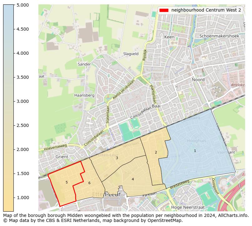 Image of the neighbourhood Centrum West 2 at the map. This image is used as introduction to this page. This page shows a lot of information about the population in the neighbourhood Centrum West 2 (such as the distribution by age groups of the residents, the composition of households, whether inhabitants are natives or Dutch with an immigration background, data about the houses (numbers, types, price development, use, type of property, ...) and more (car ownership, energy consumption, ...) based on open data from the Dutch Central Bureau of Statistics and various other sources!