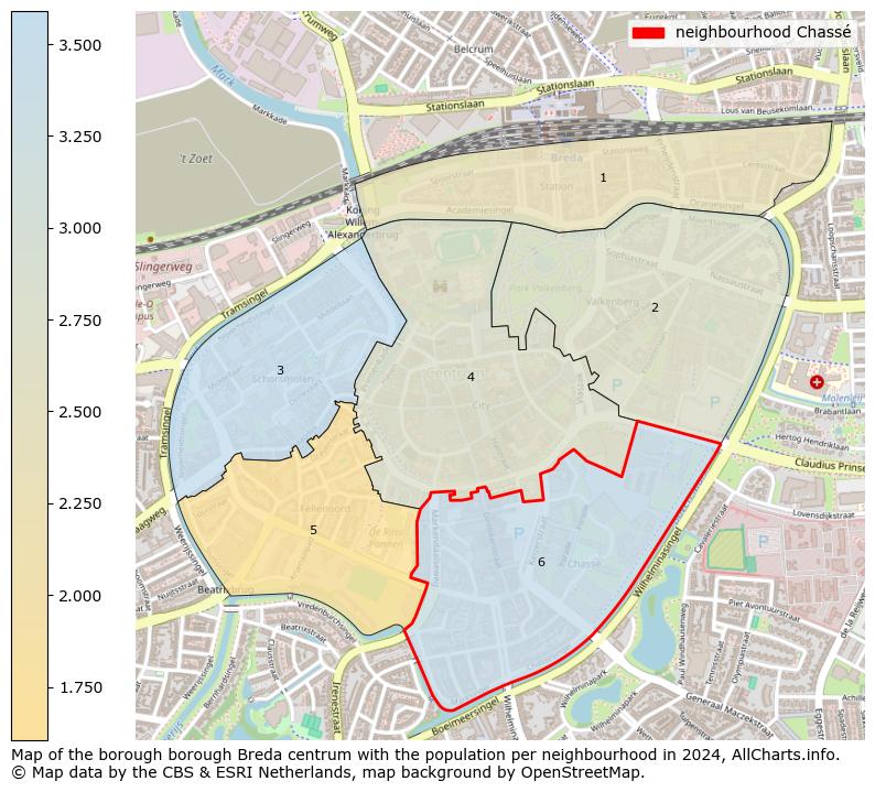 Image of the neighbourhood Chassé at the map. This image is used as introduction to this page. This page shows a lot of information about the population in the neighbourhood Chassé (such as the distribution by age groups of the residents, the composition of households, whether inhabitants are natives or Dutch with an immigration background, data about the houses (numbers, types, price development, use, type of property, ...) and more (car ownership, energy consumption, ...) based on open data from the Dutch Central Bureau of Statistics and various other sources!