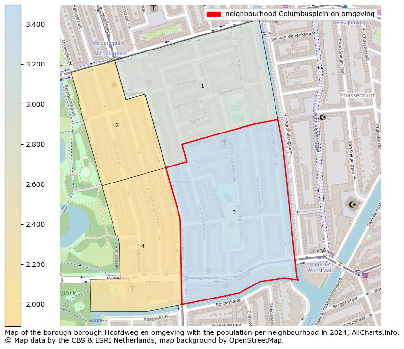 Image of the neighbourhood Columbusplein en omgeving at the map. This image is used as introduction to this page. This page shows a lot of information about the population in the neighbourhood Columbusplein en omgeving (such as the distribution by age groups of the residents, the composition of households, whether inhabitants are natives or Dutch with an immigration background, data about the houses (numbers, types, price development, use, type of property, ...) and more (car ownership, energy consumption, ...) based on open data from the Dutch Central Bureau of Statistics and various other sources!