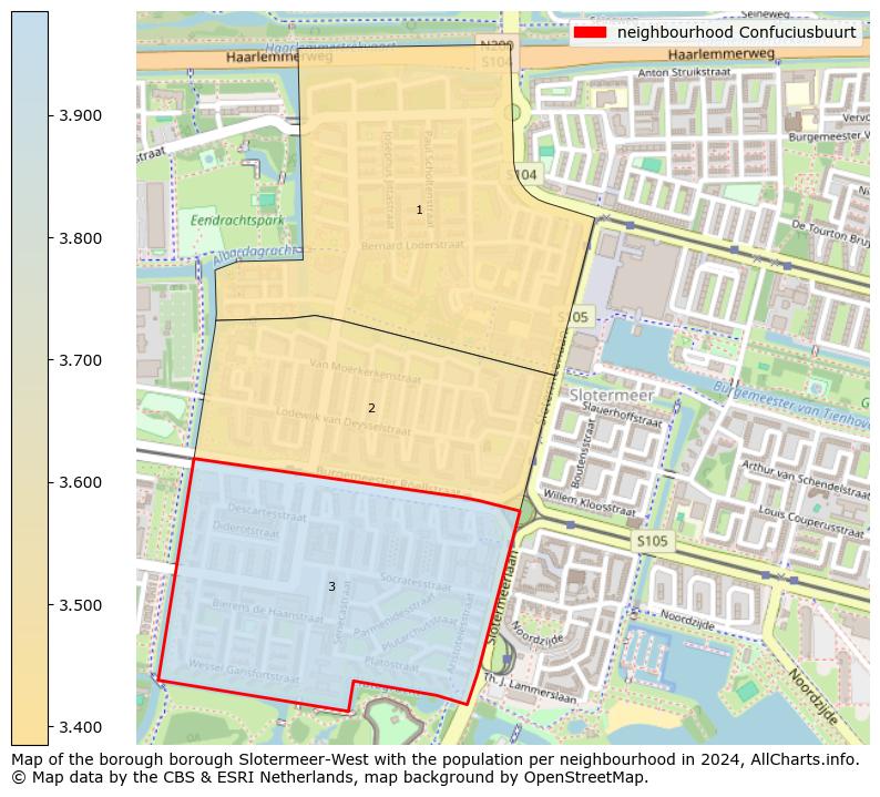 Image of the neighbourhood Confuciusbuurt at the map. This image is used as introduction to this page. This page shows a lot of information about the population in the neighbourhood Confuciusbuurt (such as the distribution by age groups of the residents, the composition of households, whether inhabitants are natives or Dutch with an immigration background, data about the houses (numbers, types, price development, use, type of property, ...) and more (car ownership, energy consumption, ...) based on open data from the Dutch Central Bureau of Statistics and various other sources!