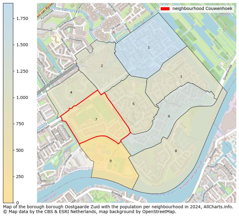 Image of the neighbourhood Couwenhoek at the map. This image is used as introduction to this page. This page shows a lot of information about the population in the neighbourhood Couwenhoek (such as the distribution by age groups of the residents, the composition of households, whether inhabitants are natives or Dutch with an immigration background, data about the houses (numbers, types, price development, use, type of property, ...) and more (car ownership, energy consumption, ...) based on open data from the Dutch Central Bureau of Statistics and various other sources!