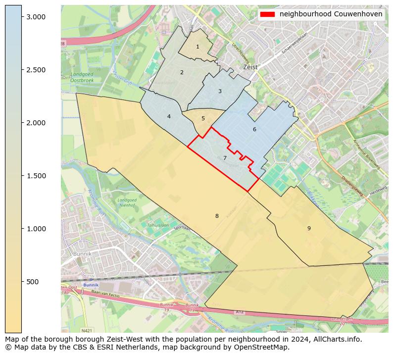 Image of the neighbourhood Couwenhoven at the map. This image is used as introduction to this page. This page shows a lot of information about the population in the neighbourhood Couwenhoven (such as the distribution by age groups of the residents, the composition of households, whether inhabitants are natives or Dutch with an immigration background, data about the houses (numbers, types, price development, use, type of property, ...) and more (car ownership, energy consumption, ...) based on open data from the Dutch Central Bureau of Statistics and various other sources!