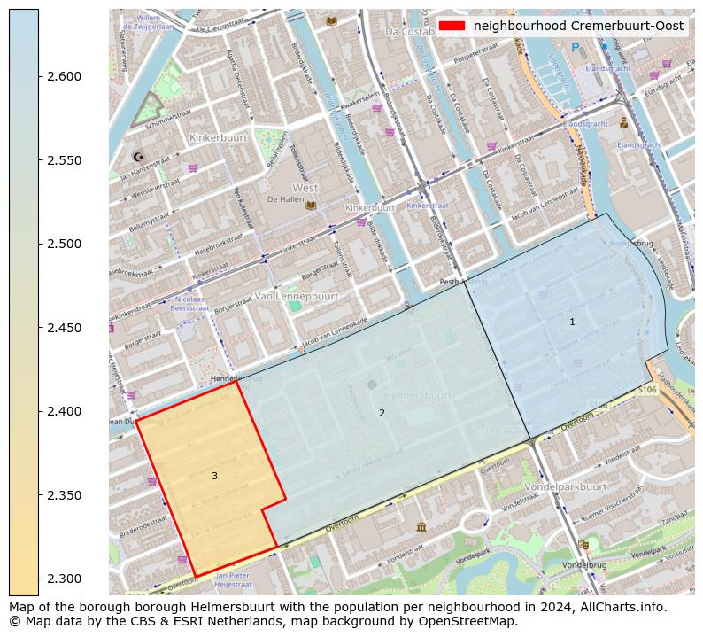 Image of the neighbourhood Cremerbuurt-Oost at the map. This image is used as introduction to this page. This page shows a lot of information about the population in the neighbourhood Cremerbuurt-Oost (such as the distribution by age groups of the residents, the composition of households, whether inhabitants are natives or Dutch with an immigration background, data about the houses (numbers, types, price development, use, type of property, ...) and more (car ownership, energy consumption, ...) based on open data from the Dutch Central Bureau of Statistics and various other sources!