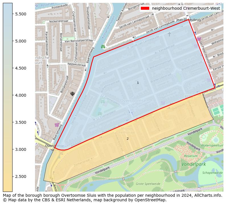 Image of the neighbourhood Cremerbuurt-West at the map. This image is used as introduction to this page. This page shows a lot of information about the population in the neighbourhood Cremerbuurt-West (such as the distribution by age groups of the residents, the composition of households, whether inhabitants are natives or Dutch with an immigration background, data about the houses (numbers, types, price development, use, type of property, ...) and more (car ownership, energy consumption, ...) based on open data from the Dutch Central Bureau of Statistics and various other sources!