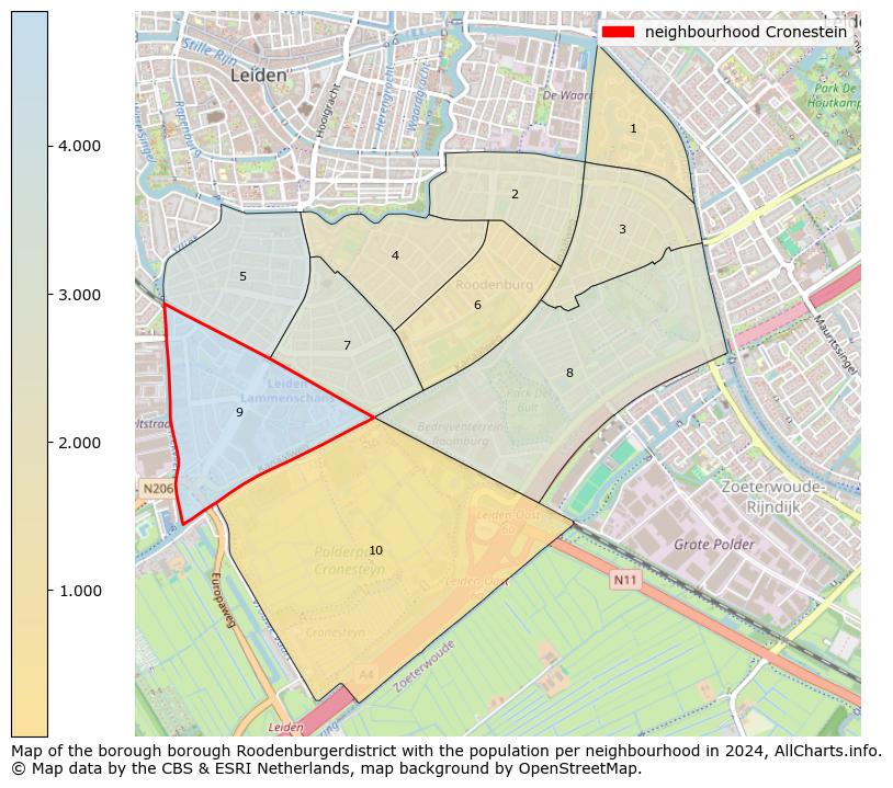 Image of the neighbourhood Cronestein at the map. This image is used as introduction to this page. This page shows a lot of information about the population in the neighbourhood Cronestein (such as the distribution by age groups of the residents, the composition of households, whether inhabitants are natives or Dutch with an immigration background, data about the houses (numbers, types, price development, use, type of property, ...) and more (car ownership, energy consumption, ...) based on open data from the Dutch Central Bureau of Statistics and various other sources!