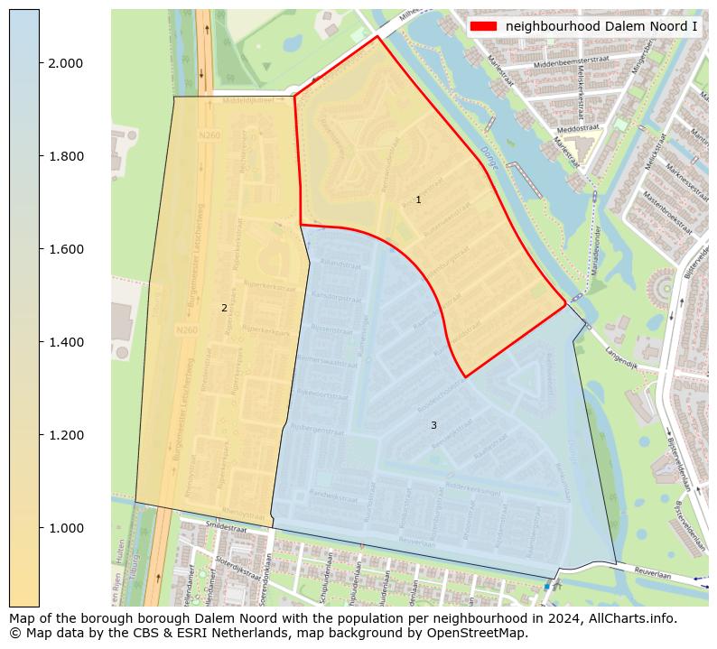 Image of the neighbourhood Dalem Noord I at the map. This image is used as introduction to this page. This page shows a lot of information about the population in the neighbourhood Dalem Noord I (such as the distribution by age groups of the residents, the composition of households, whether inhabitants are natives or Dutch with an immigration background, data about the houses (numbers, types, price development, use, type of property, ...) and more (car ownership, energy consumption, ...) based on open data from the Dutch Central Bureau of Statistics and various other sources!