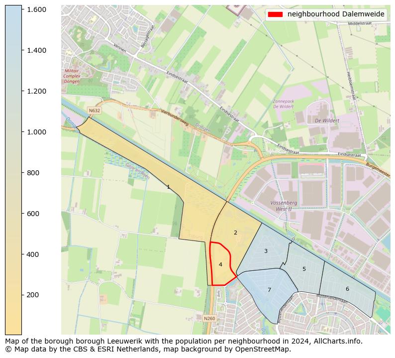 Image of the neighbourhood Dalemweide at the map. This image is used as introduction to this page. This page shows a lot of information about the population in the neighbourhood Dalemweide (such as the distribution by age groups of the residents, the composition of households, whether inhabitants are natives or Dutch with an immigration background, data about the houses (numbers, types, price development, use, type of property, ...) and more (car ownership, energy consumption, ...) based on open data from the Dutch Central Bureau of Statistics and various other sources!