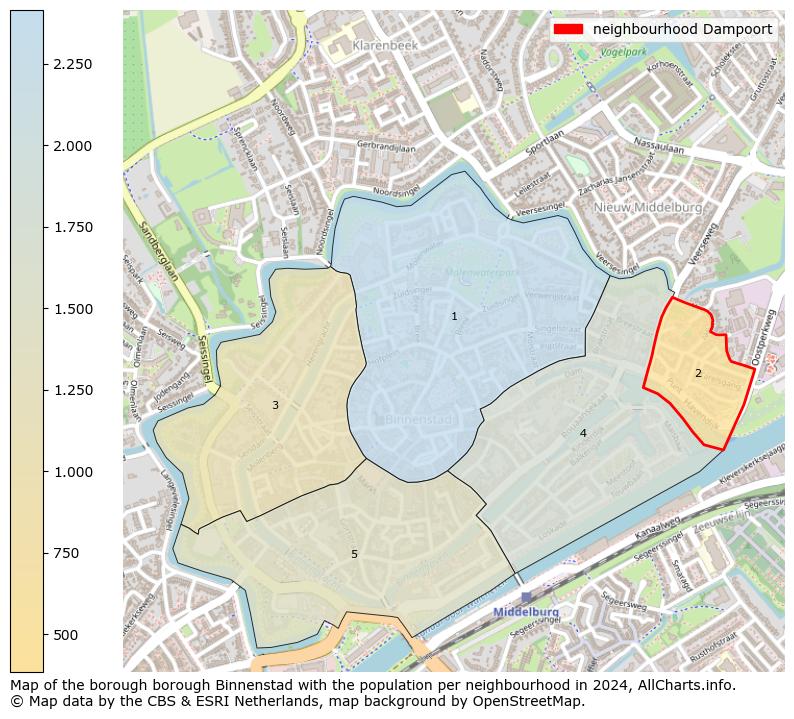 Image of the neighbourhood Dampoort at the map. This image is used as introduction to this page. This page shows a lot of information about the population in the neighbourhood Dampoort (such as the distribution by age groups of the residents, the composition of households, whether inhabitants are natives or Dutch with an immigration background, data about the houses (numbers, types, price development, use, type of property, ...) and more (car ownership, energy consumption, ...) based on open data from the Dutch Central Bureau of Statistics and various other sources!