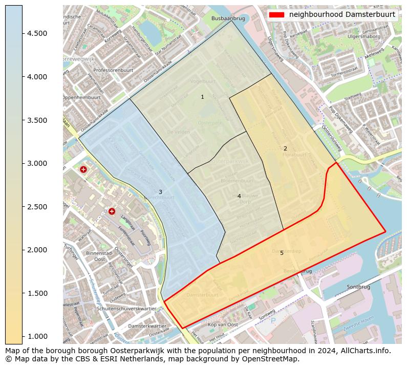 Image of the neighbourhood Damsterbuurt at the map. This image is used as introduction to this page. This page shows a lot of information about the population in the neighbourhood Damsterbuurt (such as the distribution by age groups of the residents, the composition of households, whether inhabitants are natives or Dutch with an immigration background, data about the houses (numbers, types, price development, use, type of property, ...) and more (car ownership, energy consumption, ...) based on open data from the Dutch Central Bureau of Statistics and various other sources!