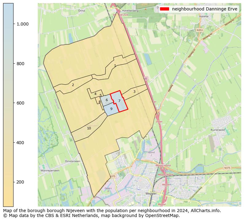 Image of the neighbourhood Danninge Erve at the map. This image is used as introduction to this page. This page shows a lot of information about the population in the neighbourhood Danninge Erve (such as the distribution by age groups of the residents, the composition of households, whether inhabitants are natives or Dutch with an immigration background, data about the houses (numbers, types, price development, use, type of property, ...) and more (car ownership, energy consumption, ...) based on open data from the Dutch Central Bureau of Statistics and various other sources!