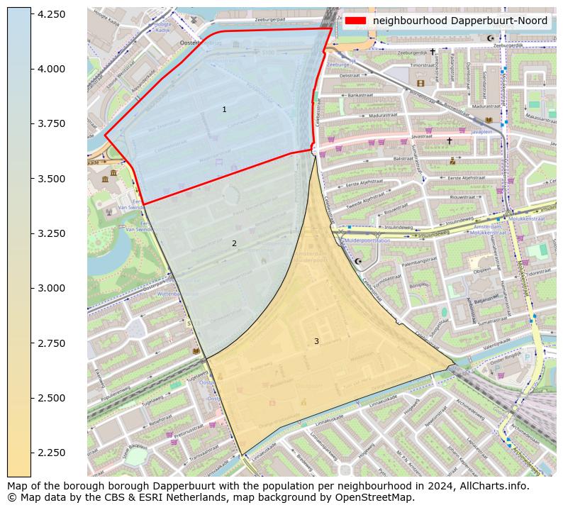 Image of the neighbourhood Dapperbuurt-Noord at the map. This image is used as introduction to this page. This page shows a lot of information about the population in the neighbourhood Dapperbuurt-Noord (such as the distribution by age groups of the residents, the composition of households, whether inhabitants are natives or Dutch with an immigration background, data about the houses (numbers, types, price development, use, type of property, ...) and more (car ownership, energy consumption, ...) based on open data from the Dutch Central Bureau of Statistics and various other sources!