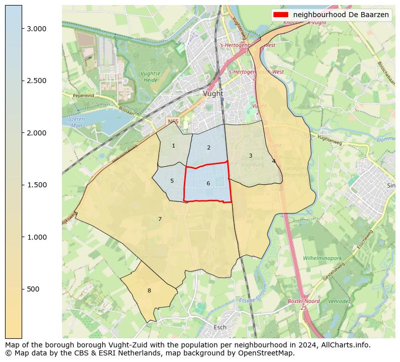 Image of the neighbourhood De Baarzen at the map. This image is used as introduction to this page. This page shows a lot of information about the population in the neighbourhood De Baarzen (such as the distribution by age groups of the residents, the composition of households, whether inhabitants are natives or Dutch with an immigration background, data about the houses (numbers, types, price development, use, type of property, ...) and more (car ownership, energy consumption, ...) based on open data from the Dutch Central Bureau of Statistics and various other sources!