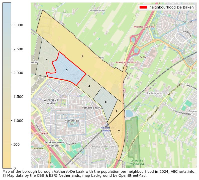 Image of the neighbourhood De Baken at the map. This image is used as introduction to this page. This page shows a lot of information about the population in the neighbourhood De Baken (such as the distribution by age groups of the residents, the composition of households, whether inhabitants are natives or Dutch with an immigration background, data about the houses (numbers, types, price development, use, type of property, ...) and more (car ownership, energy consumption, ...) based on open data from the Dutch Central Bureau of Statistics and various other sources!