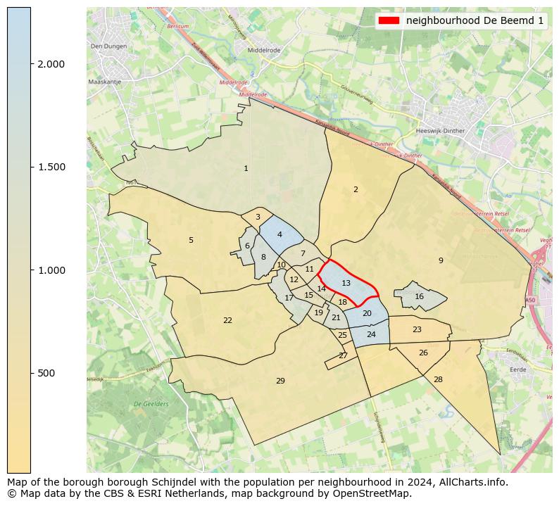 Image of the neighbourhood De Beemd 1 at the map. This image is used as introduction to this page. This page shows a lot of information about the population in the neighbourhood De Beemd 1 (such as the distribution by age groups of the residents, the composition of households, whether inhabitants are natives or Dutch with an immigration background, data about the houses (numbers, types, price development, use, type of property, ...) and more (car ownership, energy consumption, ...) based on open data from the Dutch Central Bureau of Statistics and various other sources!