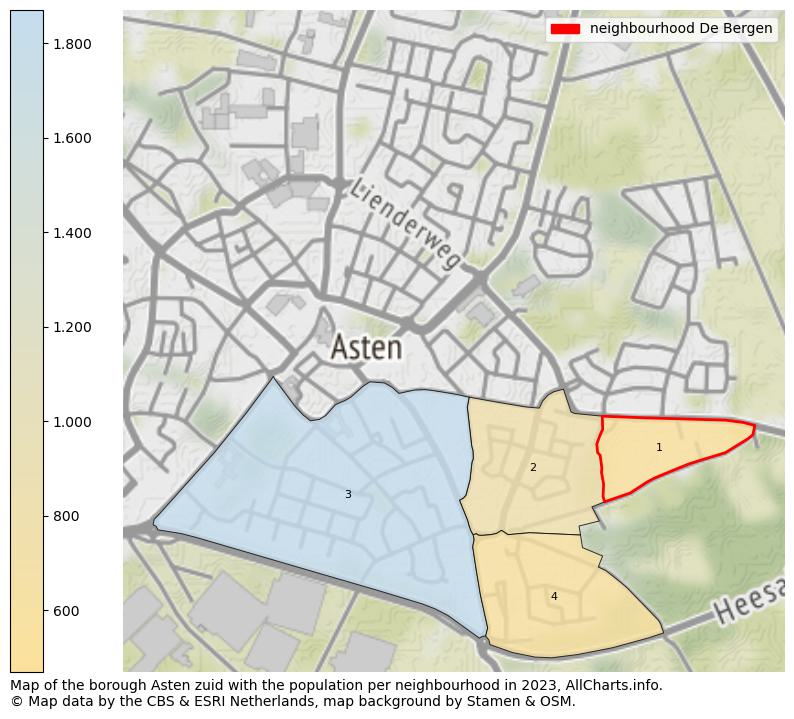 Map of the borough Asten zuid with the population per neighbourhood in 2023. This page shows a lot of information about residents (such as the distribution by age groups, family composition, gender, native or Dutch with an immigration background, ...), homes (numbers, types, price development, use, type of property, ...) and more (car ownership, energy consumption, ...) based on open data from the Dutch Central Bureau of Statistics and various other sources!