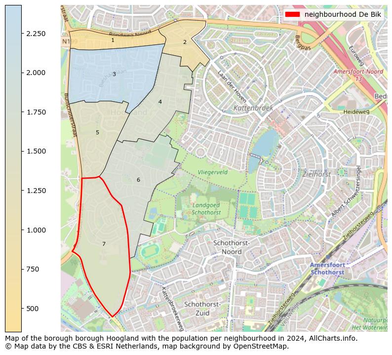 Image of the neighbourhood De Bik at the map. This image is used as introduction to this page. This page shows a lot of information about the population in the neighbourhood De Bik (such as the distribution by age groups of the residents, the composition of households, whether inhabitants are natives or Dutch with an immigration background, data about the houses (numbers, types, price development, use, type of property, ...) and more (car ownership, energy consumption, ...) based on open data from the Dutch Central Bureau of Statistics and various other sources!