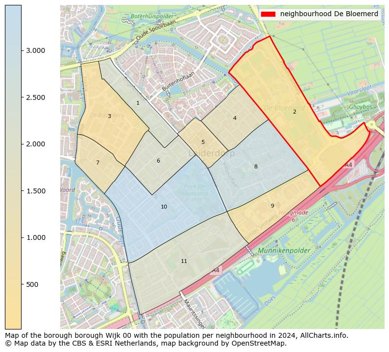 Image of the neighbourhood De Bloemerd at the map. This image is used as introduction to this page. This page shows a lot of information about the population in the neighbourhood De Bloemerd (such as the distribution by age groups of the residents, the composition of households, whether inhabitants are natives or Dutch with an immigration background, data about the houses (numbers, types, price development, use, type of property, ...) and more (car ownership, energy consumption, ...) based on open data from the Dutch Central Bureau of Statistics and various other sources!