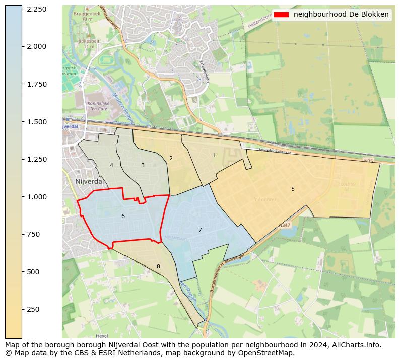 Image of the neighbourhood De Blokken at the map. This image is used as introduction to this page. This page shows a lot of information about the population in the neighbourhood De Blokken (such as the distribution by age groups of the residents, the composition of households, whether inhabitants are natives or Dutch with an immigration background, data about the houses (numbers, types, price development, use, type of property, ...) and more (car ownership, energy consumption, ...) based on open data from the Dutch Central Bureau of Statistics and various other sources!