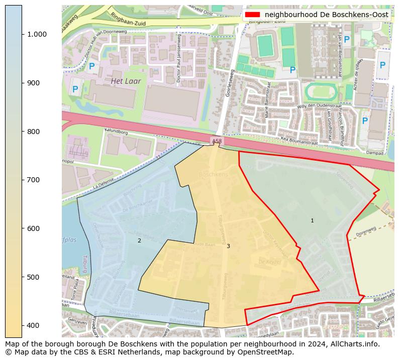 Image of the neighbourhood De Boschkens-Oost at the map. This image is used as introduction to this page. This page shows a lot of information about the population in the neighbourhood De Boschkens-Oost (such as the distribution by age groups of the residents, the composition of households, whether inhabitants are natives or Dutch with an immigration background, data about the houses (numbers, types, price development, use, type of property, ...) and more (car ownership, energy consumption, ...) based on open data from the Dutch Central Bureau of Statistics and various other sources!