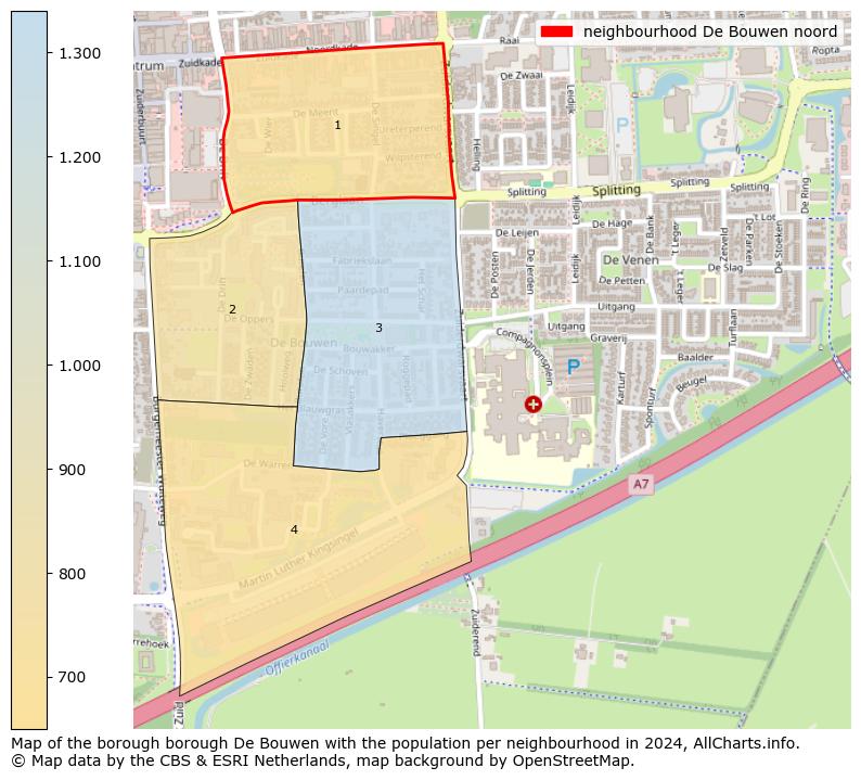 Image of the neighbourhood De Bouwen noord at the map. This image is used as introduction to this page. This page shows a lot of information about the population in the neighbourhood De Bouwen noord (such as the distribution by age groups of the residents, the composition of households, whether inhabitants are natives or Dutch with an immigration background, data about the houses (numbers, types, price development, use, type of property, ...) and more (car ownership, energy consumption, ...) based on open data from the Dutch Central Bureau of Statistics and various other sources!